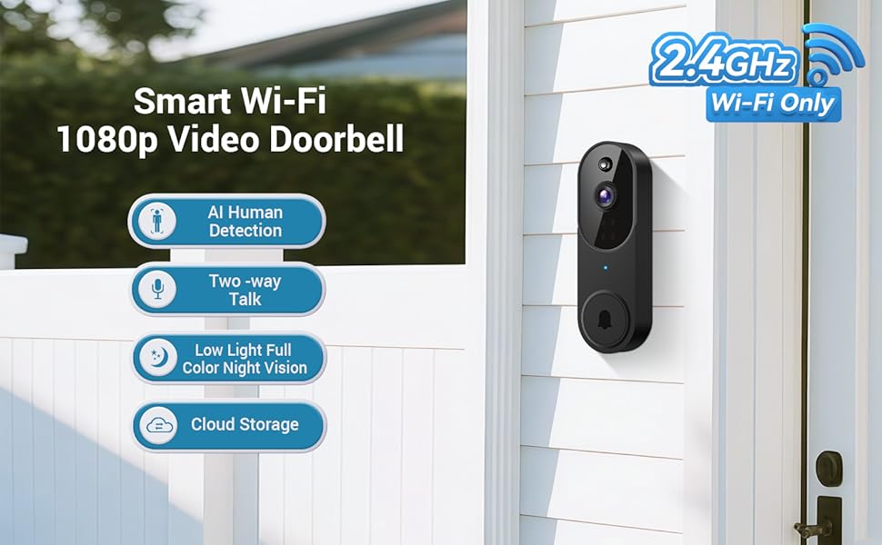 1080P Smart Wireless Video Doorbell Camera