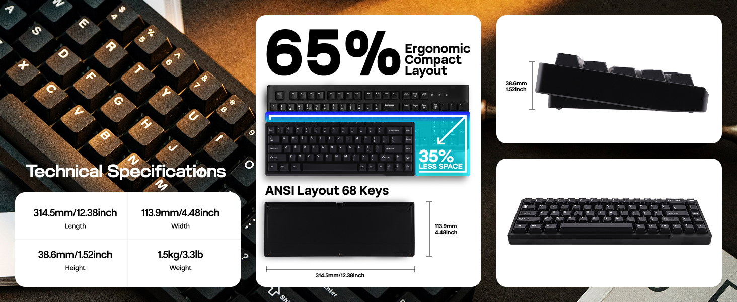 Magforce68 Wired Magnetic Gaming Keyboard