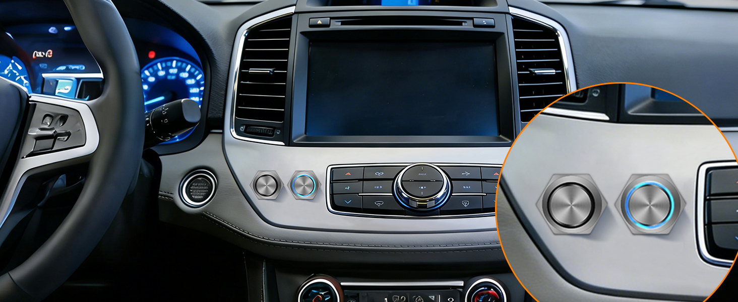 12mm Push Button Switch 5PCS with Pre Wired Harness 12V 24V Stainless Steel Self Locking