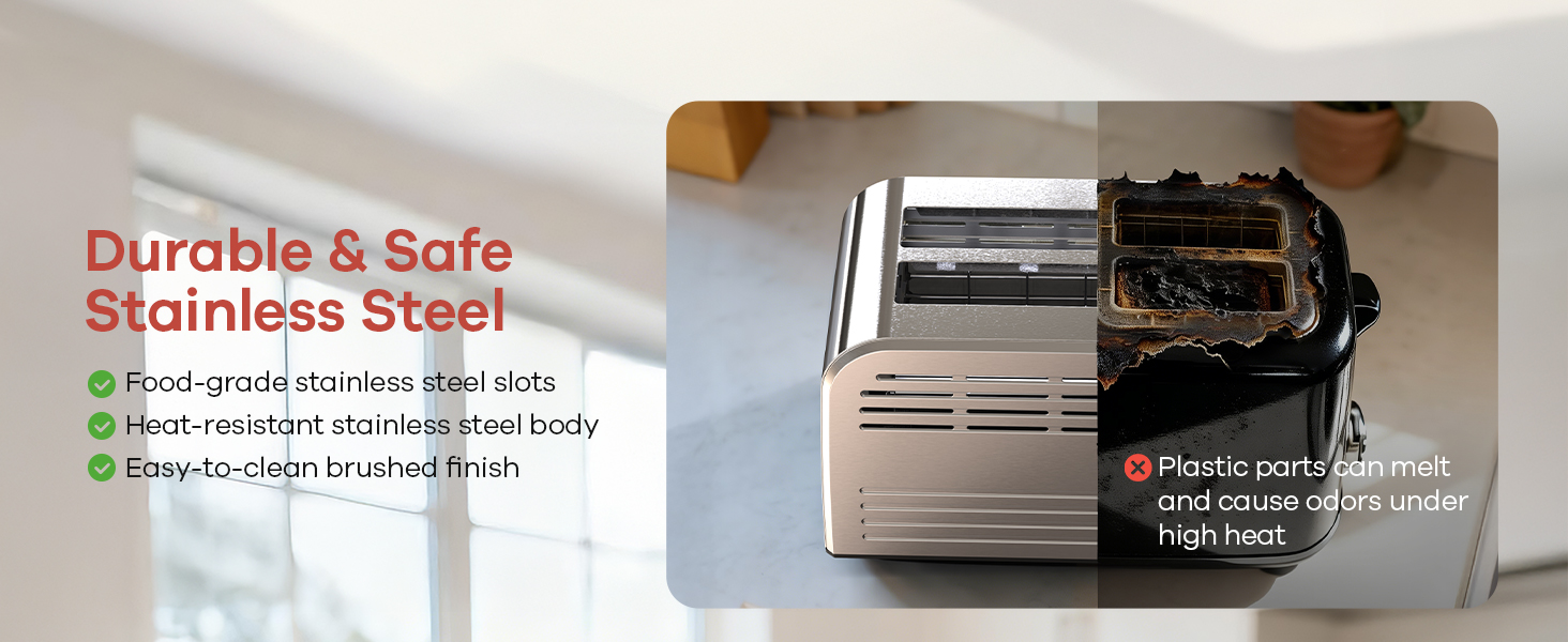 stainless steel toaster long-lasting use