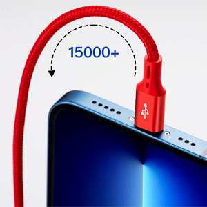 15000 bend lifespan charger cord 3 in1 car phone charger cable mutl charge sync cable