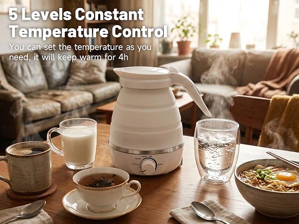 Silicone Portable Water Boiler Kettle Electric 600ML