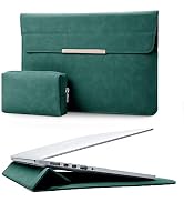 KALIDI 13.3-14 inch Laptop Stand Sleeve Case Faux Suede Leather for 13.3 13.5 13.6 14 inches MacB...