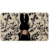 Artoid Mode Black Rabbit Bunny Leaves Easter Doormat, Home Decor Low-Profile Switch Rug Door Mat ...