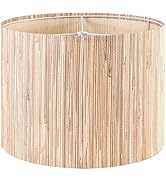 GOSO 13" Straw Boho Lamp Shade for Table Lamps Floor Lamp,Medium Yellow Lampshades Replacement-13...