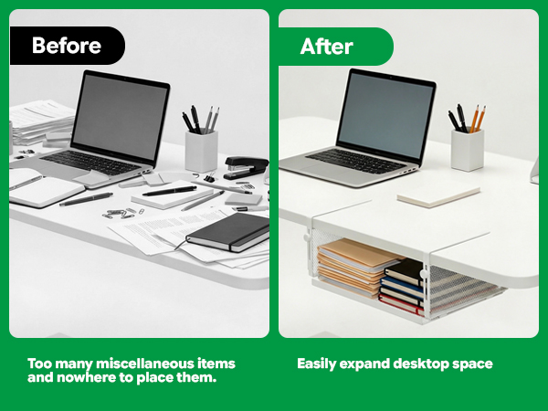under desk shelf ,white
