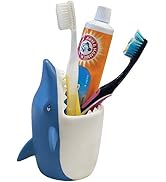Kids Toothbrush Holder Toothbrush Organizer – Durable Silicone Animal Tooth Brush Holder – Easy t...