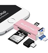 SD Card Reader for iPhone / ipad / Android / Mac / Computer / Camera,4 in1 Micro SD Card Reader T...