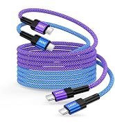 kigpozi iPhone 17 Pro 240W USB C to USB C Cable 3FT, 2Pack Fast Charging Type C Charger Cord Nylo...