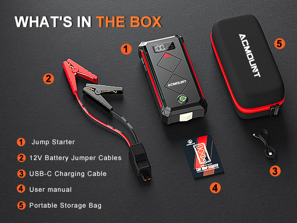 5000A Car Jump Starter Package