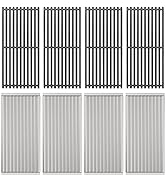 EasiBBQ Cast Iron Grill Grates and Stainless Steel Emitter Plates for Char-Broil 463247311, 46323...