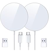 for MagSafe Charger 2 Pack 15W Magnetic Wireless Charging Pad for iPhone 17 16 15 14 13 12 Air Pr...