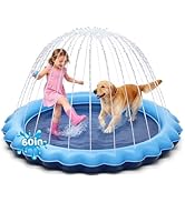 Meowant Splash pad for Kids and Pet, Not-Slip Sprinkler Play Mat for Dog and Children Summer Toys...