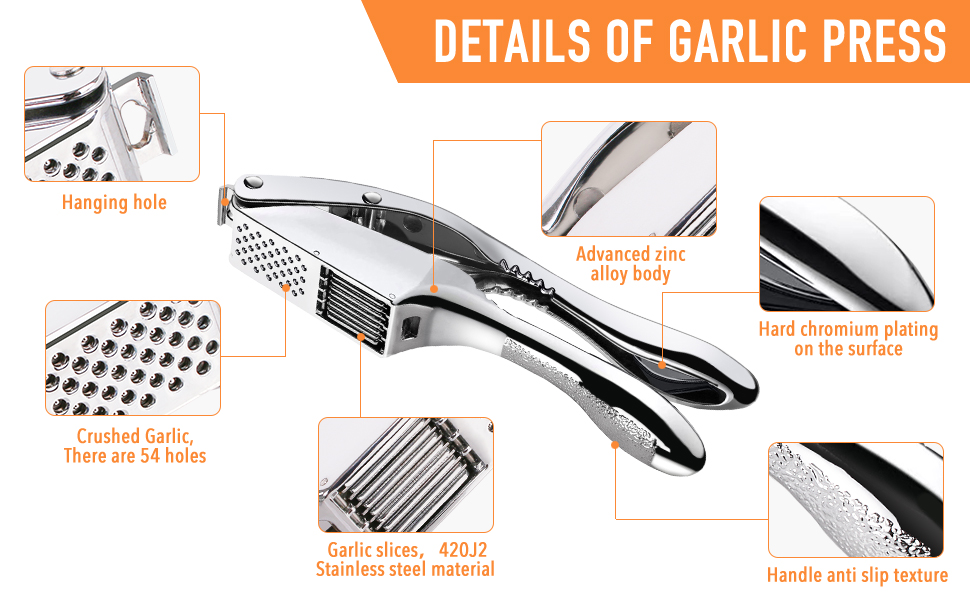 Garlic press Stainless Steel
