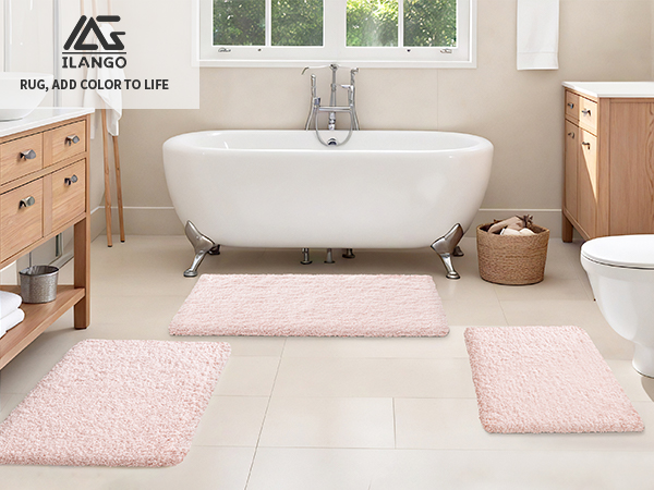 pink bathroom rug