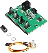 SinLoon 2 Pin 3 Pin 4 Pin Fan Adapter PWM PC Chassis Cooling Fan Hub,Chassis Fan Pressure Regulat...