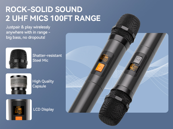 kareokee machine with bluetooth and wireless microphone for adults