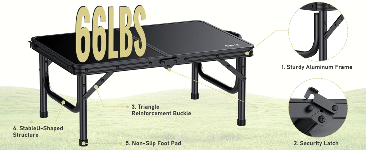 small folding table portable tailgating