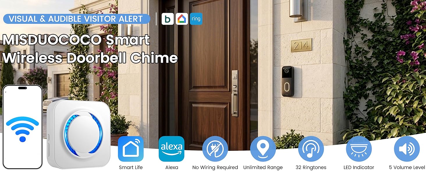 wifi smart doorbell chime