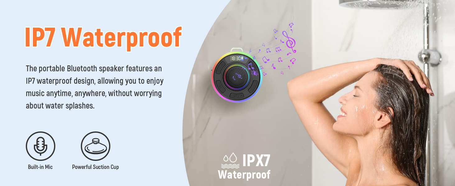 waterproof bluetooth speaker shower