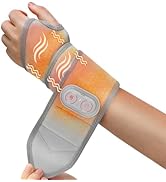 Cordless Wrist Heating Pad, Hand Heating Pad for Arthritis, Heated Wrist Brace Wrap with Vibratio...