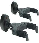 AUPHY 2-Pack Guitar Wall Hanger, Auto-Lock Guitar Wall Mount with Nitro-Safe Velvet, Universal Ho...