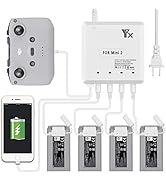 Hanatora 6 in 1 Battery Charger for DJI Mini 2,Mini SE/2 SE Drone,Rapid Multi Parallel Charging H...