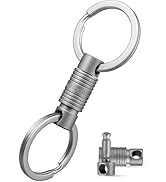 TISUR Titanium Quick Release Keychain, Retractable Key Chain Detachable Keychain Clip,Pull Apart ...