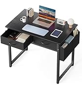 DUMOS 32" Home Office Computer Desk with Drawers, Small Gaming Writing Study Table with Storage S...