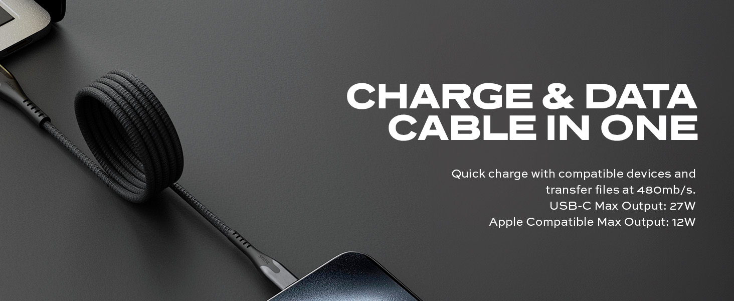 magstack statik magnetic coil charging cable organize data transfer cable reinforced tips usb c usbc