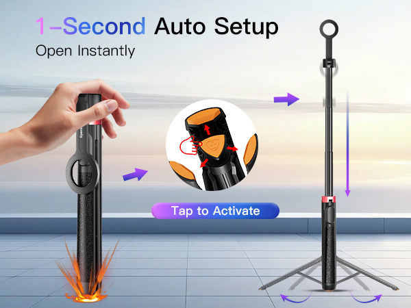 [1s-Open] Magnetic Phone Tripod for iPhone MagSafe