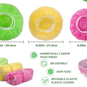 HuiYouHui 60 Reusable Elastic Food Bowl Storage Covers