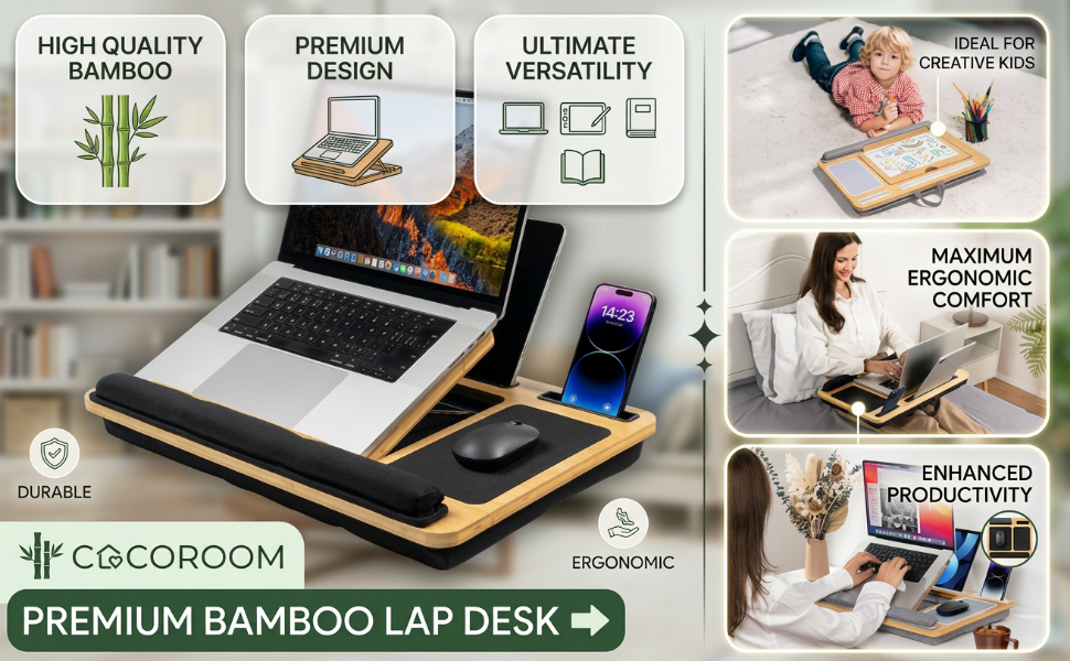 lap desk, laptop desk, bed desk