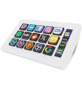 Basicolor Macro Pad,Stream Controller Deck with 15 Customizable Macro Keys Compatible with OBS/Po...