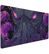 Large Gaming Mouse Pad with Purple Octopus Abstract Art Design, 35.7" x 15.7", for Gaming, Office...