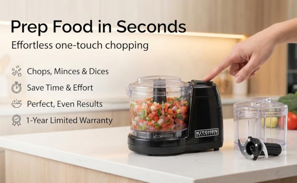 Kitchen Selectives 1.5 Cup Electric Chopper to chop, mince, dice
