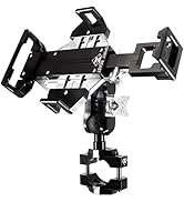 WINDFRD Rock Solid Metal Motorcycle Phone Mount, Aluminum Motorcycle Cell Phone Holder, Sturdy an...