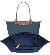 LOUKAYCCI Purse Organizer Insert for Longchamp Le Pliage L Handbag Insert Felt Long Champ Tote Ba...