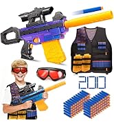 Toy Gun Automatic Sniper Rifle, Realistic Electric Toy Foam Blaster Sniper with Scope Tactical Ve...