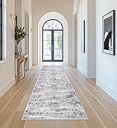 Suconsun Washable 2x6 Runner Rug with Non-Slip Backing - Low Pile, Vintage Distressed Farmhouse R...