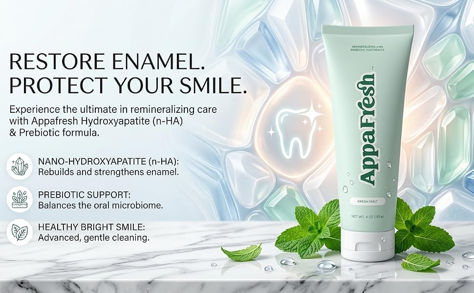 Fluoride Free Toothpaste - Hydroxyapatite Toothpaste 4oz for Enamel Repair