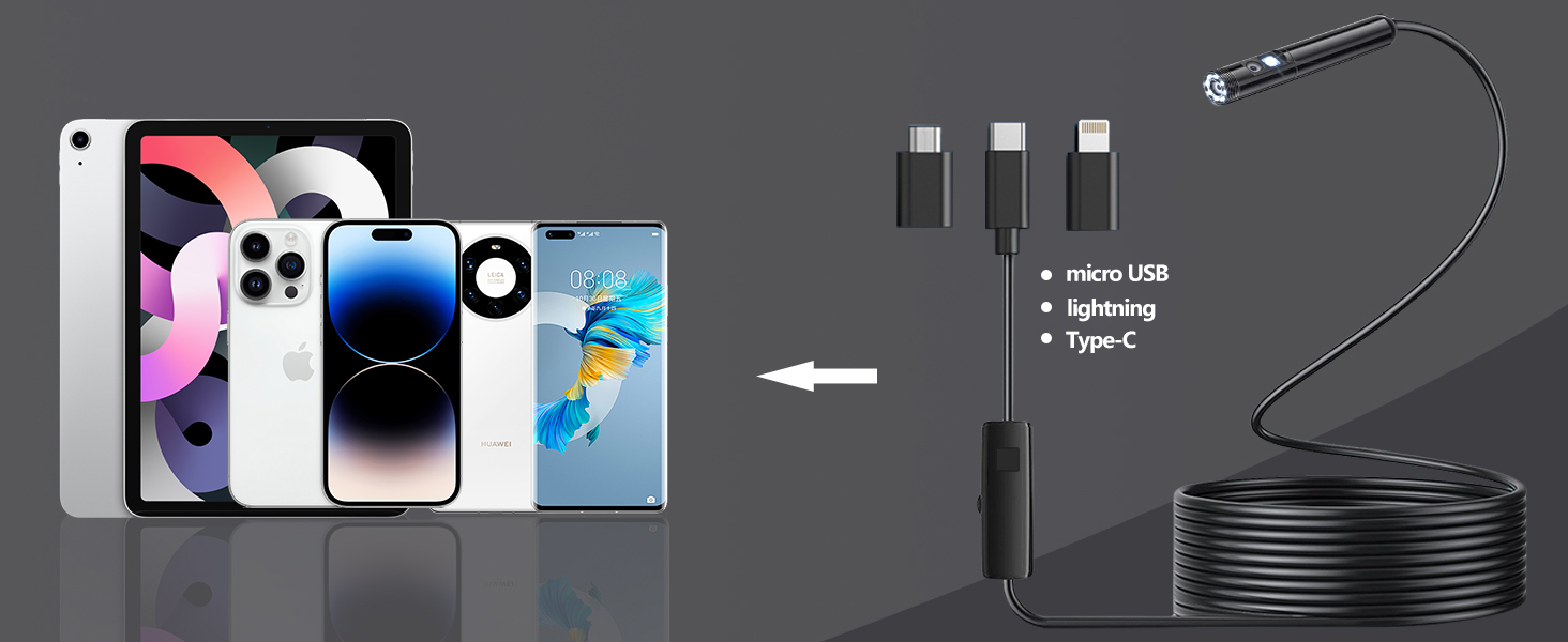 endoscope camera with light