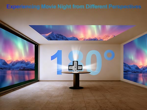 180° Rotatable mini projector