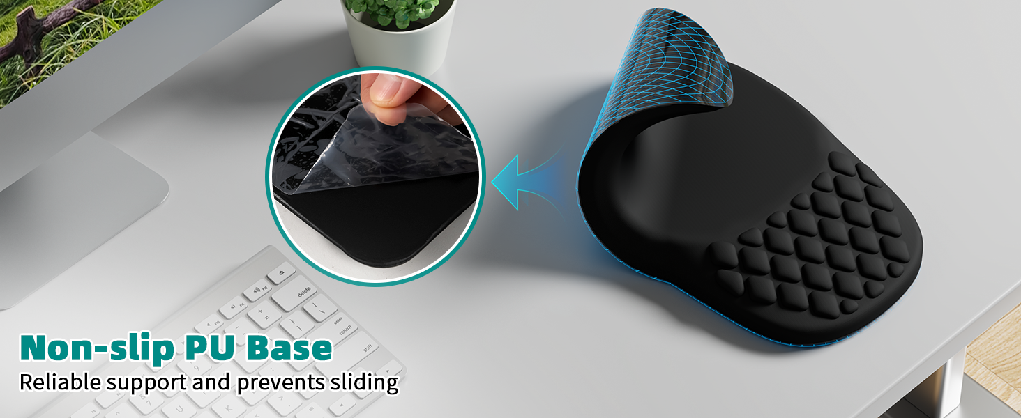 gel mouse pad with wrist support