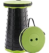 Doseno Upgraded Foldable Stool Thickened, Portable Collapsible Stool Retractable Stool for Fishin...