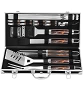 Grilljoy BBQ Accessories Grill Tools Set - 22PCS Stainless Steel Barbecue Grill Accessories for O...