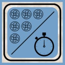 Comfort Zone wall fan has three speeds high medium low push button