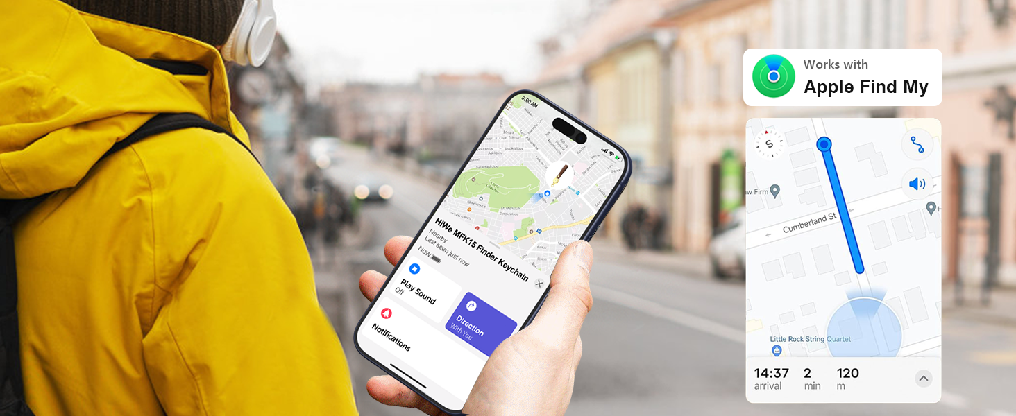 Anti-Lost Keychain works with Find My