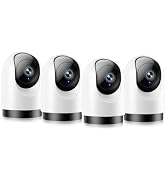 YOTON Indoor Security Camera 4pcs, 2.4G/5G WiFi, 2K 360° Baby Monitor &amp; Pet Camera w/Motion Track...
