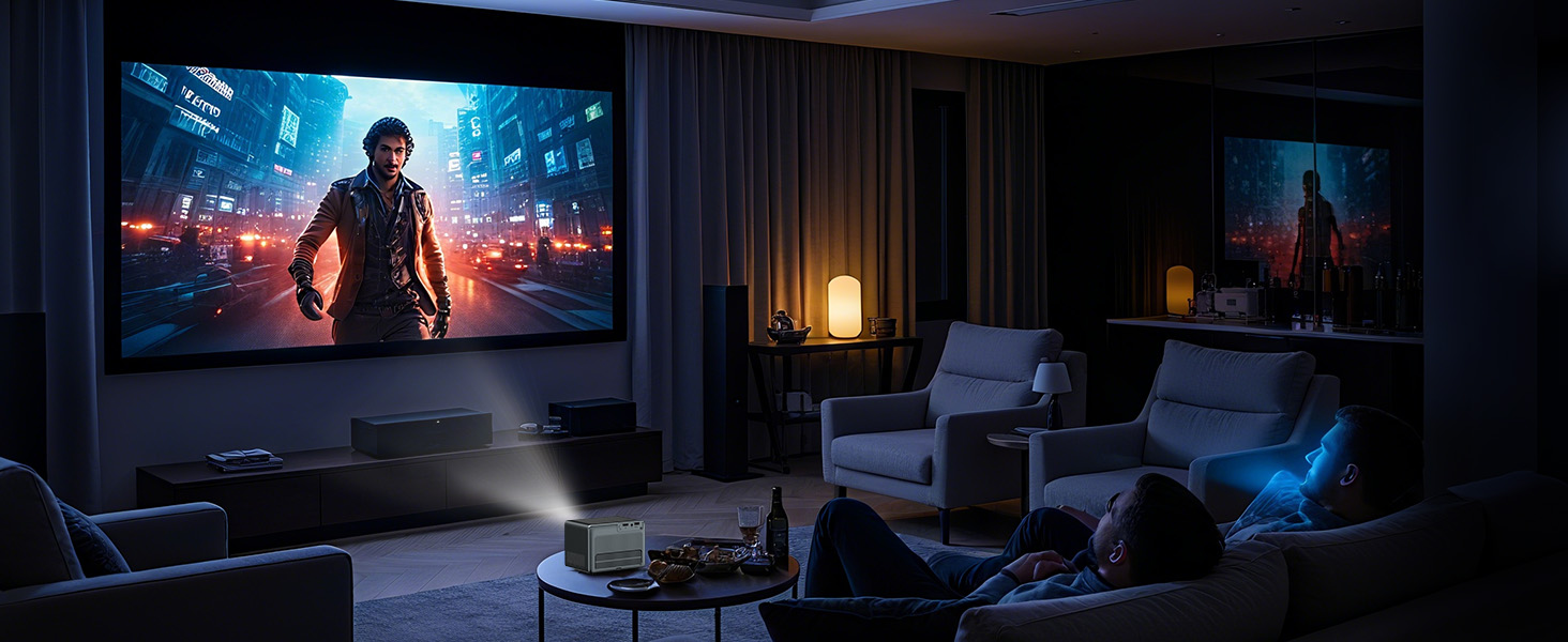 1080p 4k smart projector portable wireless indoor outdoor video projector with wifi and bluetooth